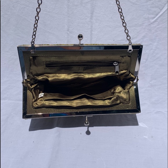 Green Silk/Beaded Evening Bag - Picture 2 of 4